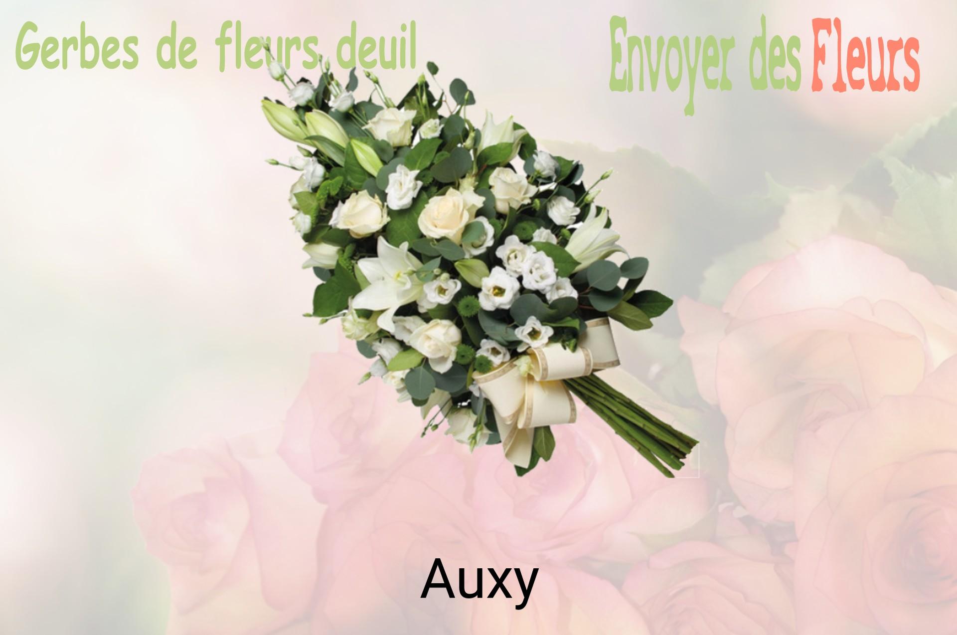 Gerbe de fleurs de deuil livrée à Auxy